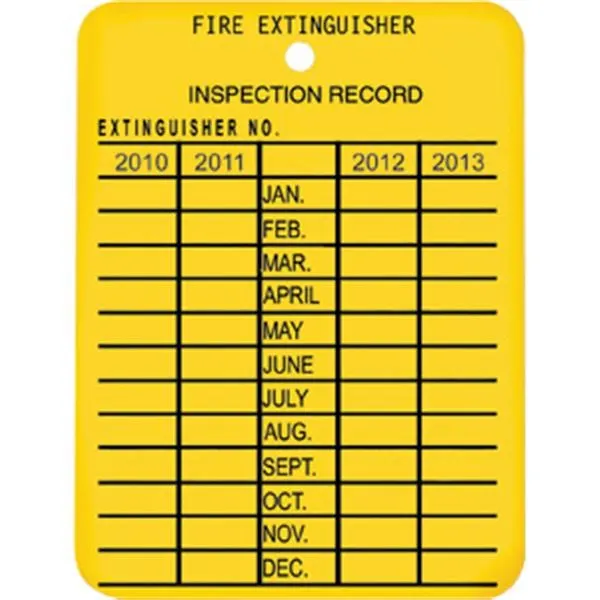 4-Year Plastic Inspection Tag