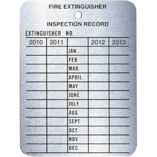 4-Year Metal Inspection Tag